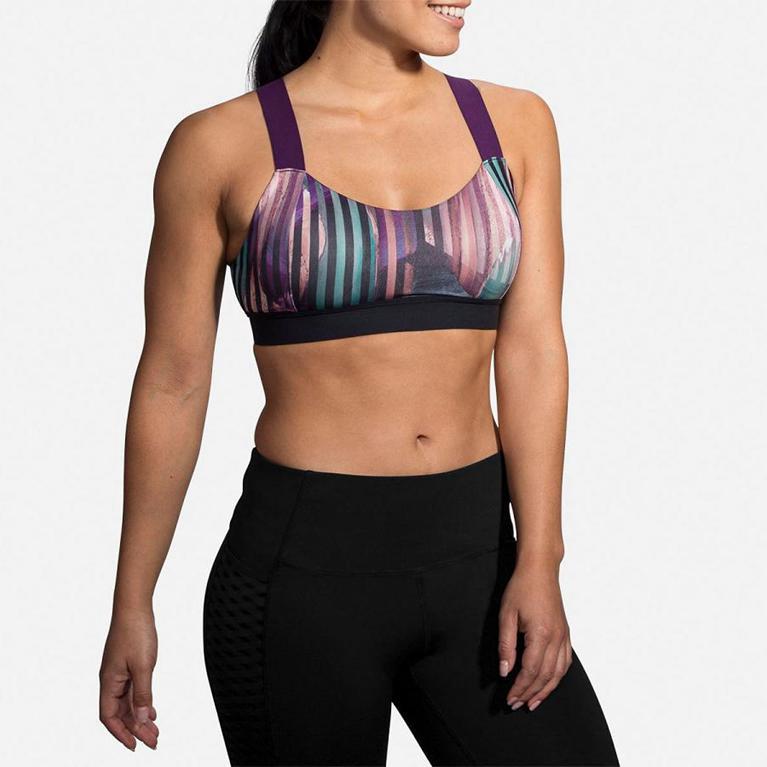 Brooks Womens Hot Sports Running Bra - Multicolor (538210-FWS)